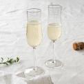 Vintage etched champagne glasses 200ml (set of 2) - Clear