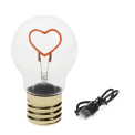 USB rechargeable light bulb lamp - Heart