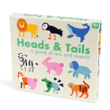 Colourful animal-themed Heads & Tails game in a box