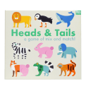 Colourful animal-themed Heads & Tails game in a box