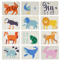 Colourful animal-themed Heads & Tails game cards