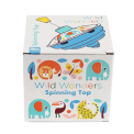 colourful wild wonders spinning top packaging box