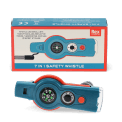 7-in-1 safety whistle with packaging box 