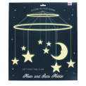 Boxed glow-in-the-dark hanging mobile featuring stars and moon