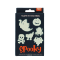 Package of glow-in-the-dark spooky in assorted shapes