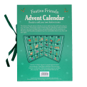 Back of the Festive Friends Advent Calendar box with multilingual product description and barcode