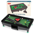 Table top snooker game and a packaging box at the background