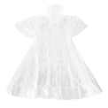 Transparent, hooded rain poncho 