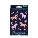 Package of glow-in-the-dark unicorn printed with unicorns, stars, moons, and clouds