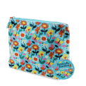 children wash bag with zip featuring butterfly and flowers print with tag
