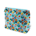 children wash bag with zip featuring butterfly and flowers print