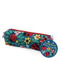 pencil case with zip featuring ladybird and flowers print with tag