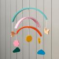 Wooden rainbow mobile