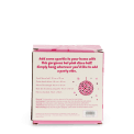 Back of the disco ball packaging shown with multilingual packaging and a warning label
