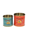 Two storage tins, one small and one large, featuring bees, flowers, and beehive illustrations.
