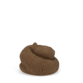 Brown swirl poo-shaped novelty eraser without packaging