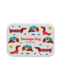 Sausage dog-themed plasters storage tin
