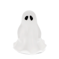 White ghost night light with black eyes