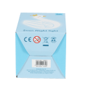 Base of swan night light packaging box showing safety warnings and barcode