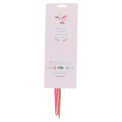 back of unicorn glitter wand packaging with safety warnings