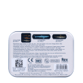 Back of sharks plaster tin with usage instructions and product details