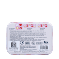 Back of Kawaii sunshine plaster tin with usage instructions and product details