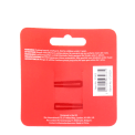 back of cherry glitter hair clips packaging with safety warnings in multilingual