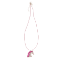 Children’s necklace with pink cord and sparkling unicorn pendant 