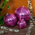 Hanging disco balls - Pink