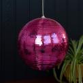 Hanging disco ball (20cm) - Pink