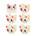 Six cat-shaped bag clips 
