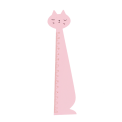 Pink ruler shaped like a sitting cat.