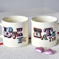 Billboard Font Love/hate Mug