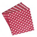 Pack Of 20 Red Spotty Paper Napkins