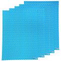 5 Sheets Of Blue Polkadot Wrapping Paper