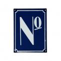 No French Blue Metal Door Sign