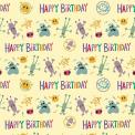 5 Sheets Of Monster Fun Wrapping Paper