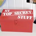 Red Metal Box Top Secret