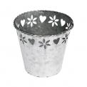 Zinc Heart Flower Tealight Holder