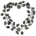 Verdigris Leaves Heart Wreath