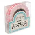 Pink Gingham Fabric Sticky Gift Tape