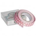 Pink Gingham Fabric Sticky Gift Tape