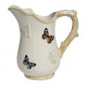 Large Cream Botanical Butterfly Jug