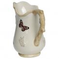 Large Cream Botanical Butterfly Jug