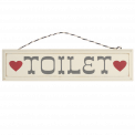 Rustic Wooden Toilet Sign