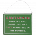 Metal Sign Gentlemen Smoking Lounge