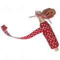 Dolly Bobbin Ribbon Red+white Spot