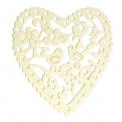Ivory Lovebird Heart Felt Placemat