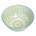 Large Japanese Bowl Green Circles