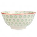 Large Japanese Bowl Green Blossoms